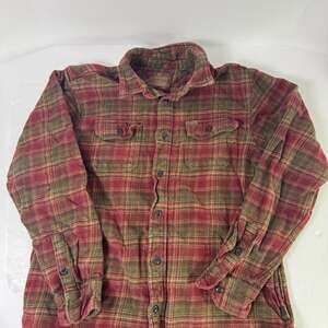 Orvis Big Bear Heavyweight Plaid Flannel (Custom Modify) Shirt Men's 2XL 1312517